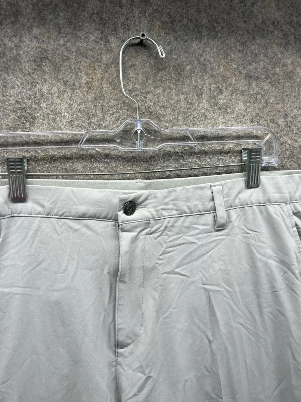 Adidas Shorts Mens 42 Gray Chino Flat Front Stretch 365 Performance Golf Casual